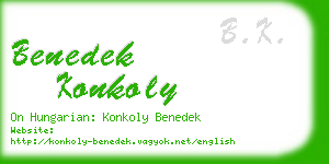 benedek konkoly business card